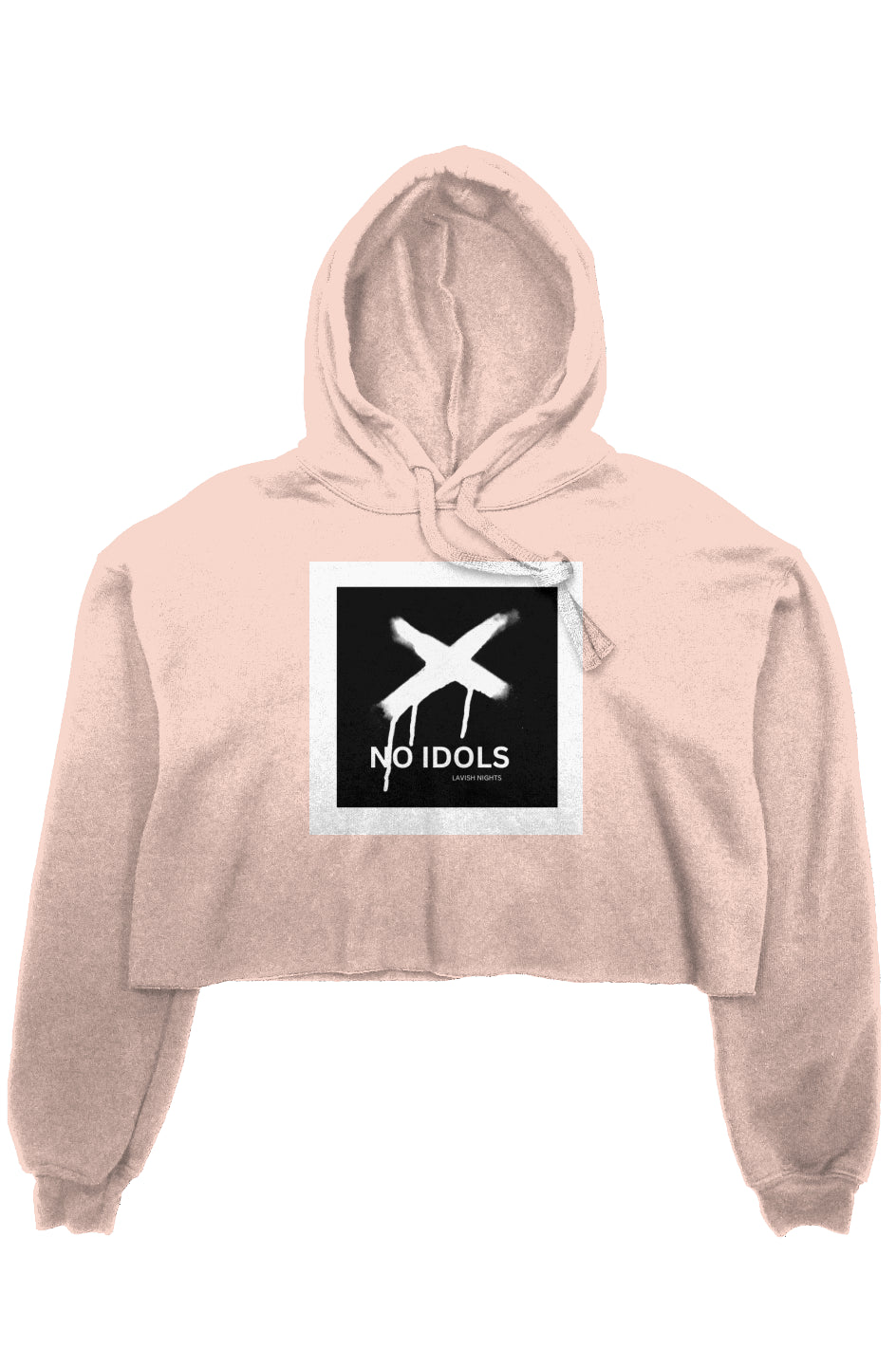 Lavish Nights NO IDOLS Crop hoodie Peach