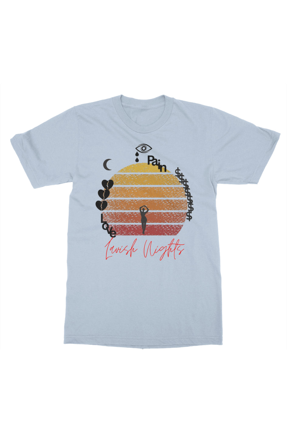 Light Blue Pain & Love T-Shirt