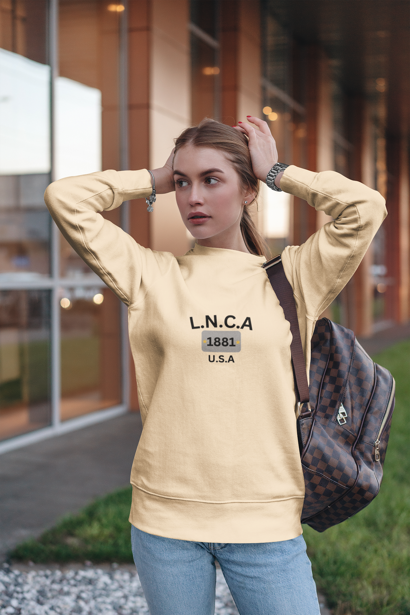 Sand Dune L.N.C.A Pullover Fleece Sweatshirt