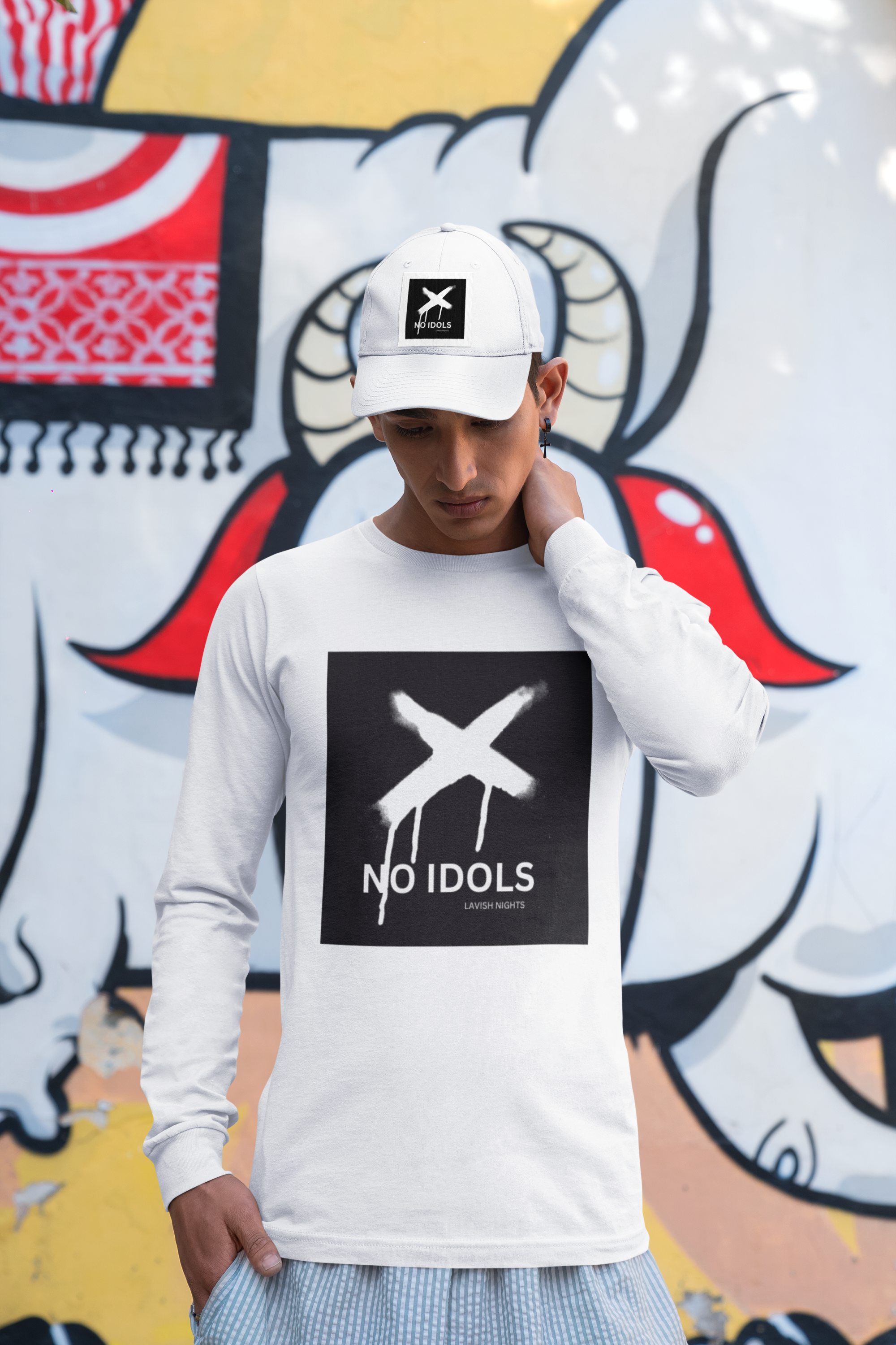 White No Idols Dad Hat